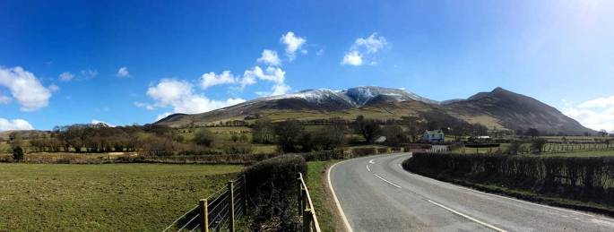 Cycling behind Skiddaw